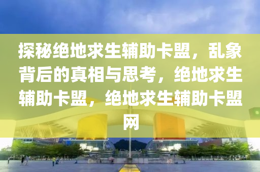 探秘绝地求生辅助卡盟，乱象背后的真相与思考，绝地求生辅助卡盟，绝地求生辅助卡盟网