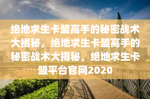 绝地求生卡盟高手的秘密战术大揭秘，绝地求生卡盟高手的秘密战术大揭秘，绝地求生卡盟平台官网2020