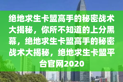 绝地求生卡盟高手的秘密战术大揭秘，你所不知道的上分黑幕，绝地求生卡盟高手的秘密战术大揭秘，绝地求生卡盟平台官网2020