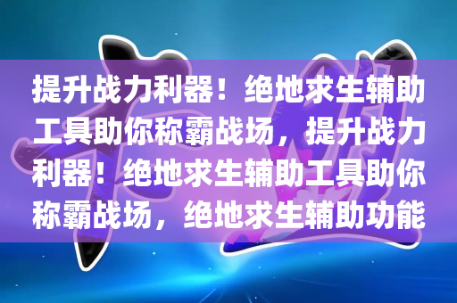 提升战力利器！绝地求生辅助工具助你称霸战场，提升战力利器！绝地求生辅助工具助你称霸战场，绝地求生辅助功能