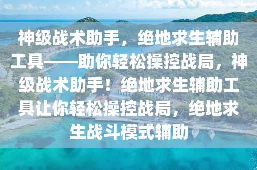 神级战术助手，绝地求生辅助工具——助你轻松操控战局，神级战术助手！绝地求生辅助工具让你轻松操控战局，绝地求生战斗模式辅助