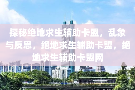 探秘绝地求生辅助卡盟，乱象与反思，绝地求生辅助卡盟，绝地求生辅助卡盟网