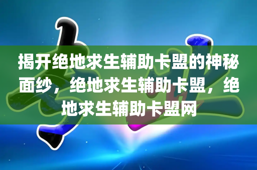 揭开绝地求生辅助卡盟的神秘面纱，绝地求生辅助卡盟，绝地求生辅助卡盟网