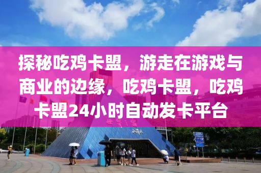 探秘吃鸡卡盟，游走在游戏与商业的边缘，吃鸡卡盟，吃鸡卡盟24小时自动发卡平台