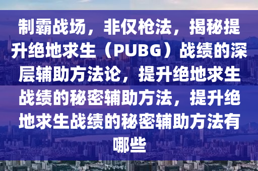 制霸战场，非仅枪法，揭秘提升绝地求生（PUBG）战绩的深层辅助方法论，提升绝地求生战绩的秘密辅助方法，提升绝地求生战绩的秘密辅助方法有哪些