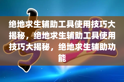 绝地求生辅助工具使用技巧大揭秘，绝地求生辅助工具使用技巧大揭秘，绝地求生辅助功能