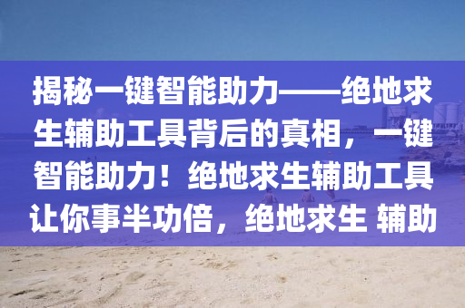 揭秘一键智能助力——绝地求生辅助工具背后的真相，一键智能助力！绝地求生辅助工具让你事半功倍，绝地求生 辅助