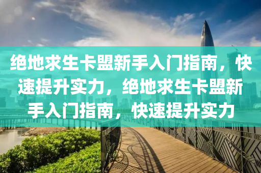 绝地求生卡盟新手入门指南，快速提升实力，绝地求生卡盟新手入门指南，快速提升实力