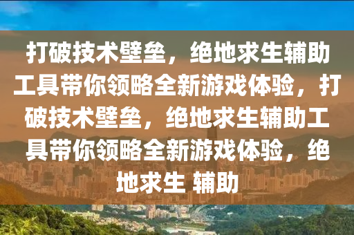 打破技术壁垒，绝地求生辅助工具带你领略全新游戏体验，打破技术壁垒，绝地求生辅助工具带你领略全新游戏体验，绝地求生 辅助