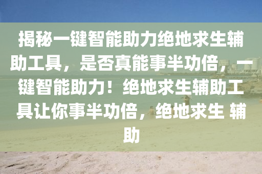 揭秘一键智能助力绝地求生辅助工具，是否真能事半功倍，一键智能助力！绝地求生辅助工具让你事半功倍，绝地求生 辅助