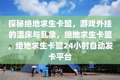 探秘绝地求生卡盟，游戏外挂的温床与乱象，绝地求生卡盟，绝地求生卡盟24小时自动发卡平台