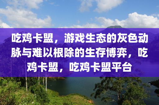 吃鸡卡盟，游戏生态的灰色动脉与难以根除的生存博弈，吃鸡卡盟，吃鸡卡盟平台