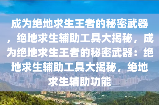成为绝地求生王者的秘密武器，绝地求生辅助工具大揭秘，成为绝地求生王者的秘密武器：绝地求生辅助工具大揭秘，绝地求生辅助功能