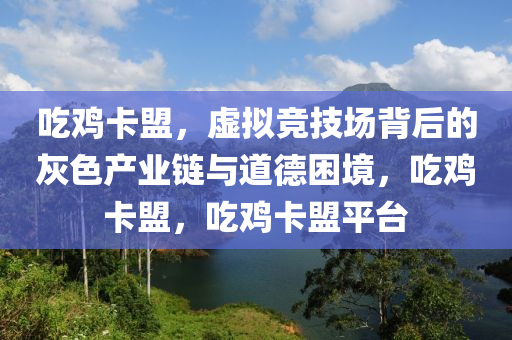 吃鸡卡盟，虚拟竞技场背后的灰色产业链与道德困境，吃鸡卡盟，吃鸡卡盟平台