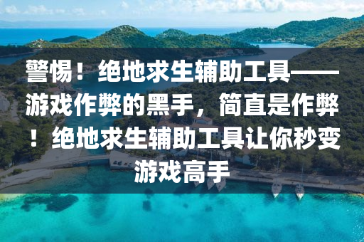 警惕！绝地求生辅助工具——游戏作弊的黑手，简直是作弊！绝地求生辅助工具让你秒变游戏高手