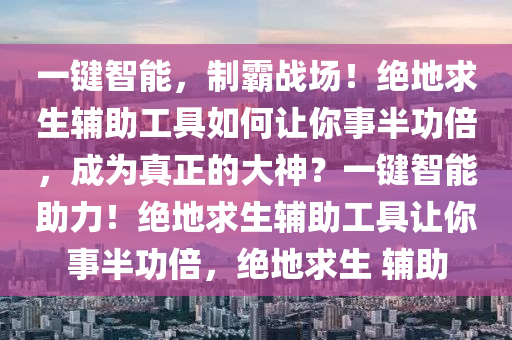 一键智能，制霸战场！绝地求生辅助工具如何让你事半功倍，成为真正的大神？一键智能助力！绝地求生辅助工具让你事半功倍，绝地求生 辅助