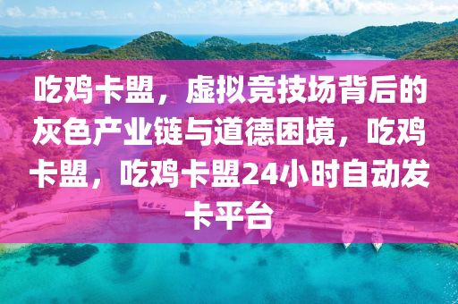吃鸡卡盟，虚拟竞技场背后的灰色产业链与道德困境，吃鸡卡盟，吃鸡卡盟24小时自动发卡平台