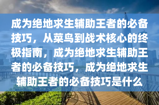 成为绝地求生辅助王者的必备技巧，从菜鸟到战术核心的终极指南，成为绝地求生辅助王者的必备技巧，成为绝地求生辅助王者的必备技巧是什么