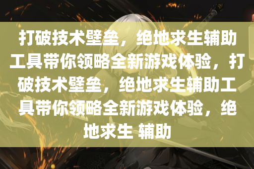 打破技术壁垒，绝地求生辅助工具带你领略全新游戏体验，打破技术壁垒，绝地求生辅助工具带你领略全新游戏体验，绝地求生 辅助