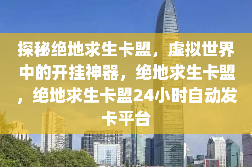 探秘绝地求生卡盟，虚拟世界中的开挂神器，绝地求生卡盟，绝地求生卡盟24小时自动发卡平台