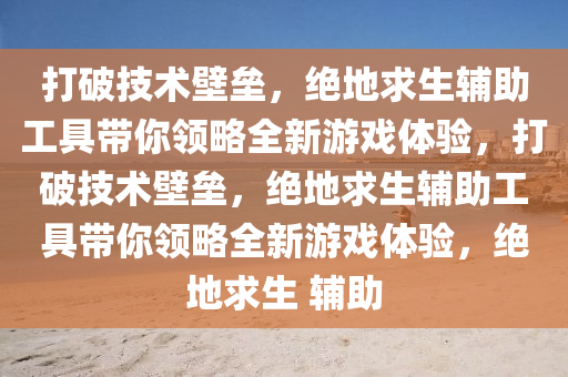 打破技术壁垒，绝地求生辅助工具带你领略全新游戏体验，打破技术壁垒，绝地求生辅助工具带你领略全新游戏体验，绝地求生 辅助