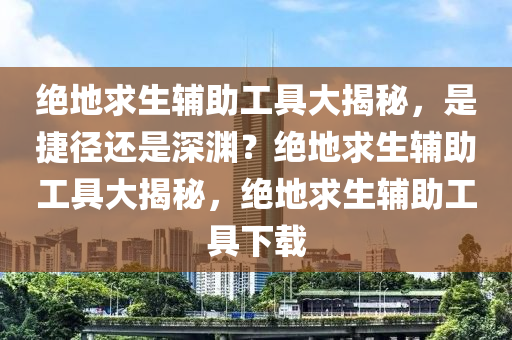 绝地求生辅助工具大揭秘，是捷径还是深渊？绝地求生辅助工具大揭秘，绝地求生辅助工具下载