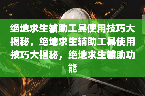 绝地求生辅助工具使用技巧大揭秘，绝地求生辅助工具使用技巧大揭秘，绝地求生辅助功能