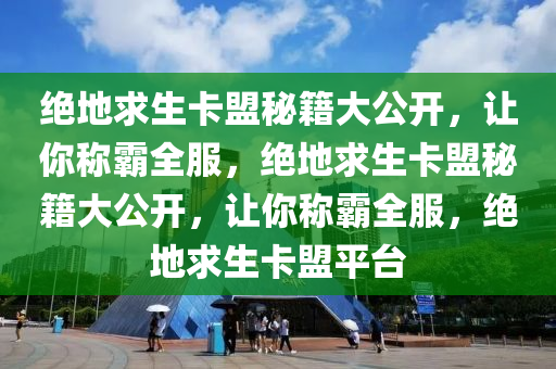 绝地求生卡盟秘籍大公开，让你称霸全服，绝地求生卡盟秘籍大公开，让你称霸全服，绝地求生卡盟平台