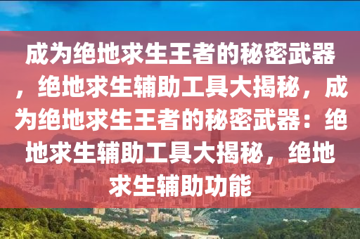 成为绝地求生王者的秘密武器，绝地求生辅助工具大揭秘，成为绝地求生王者的秘密武器：绝地求生辅助工具大揭秘，绝地求生辅助功能