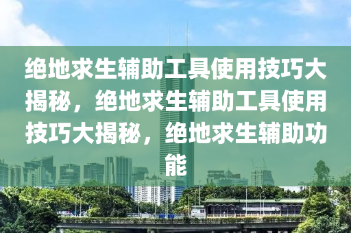 绝地求生辅助工具使用技巧大揭秘，绝地求生辅助工具使用技巧大揭秘，绝地求生辅助功能