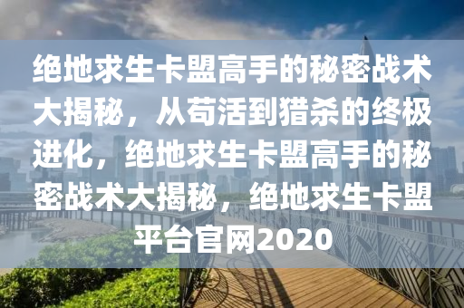 绝地求生卡盟高手的秘密战术大揭秘，从苟活到猎杀的终极进化，绝地求生卡盟高手的秘密战术大揭秘，绝地求生卡盟平台官网2020