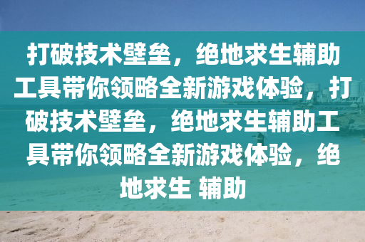 打破技术壁垒，绝地求生辅助工具带你领略全新游戏体验，打破技术壁垒，绝地求生辅助工具带你领略全新游戏体验，绝地求生 辅助