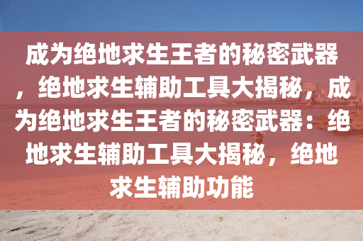 成为绝地求生王者的秘密武器，绝地求生辅助工具大揭秘，成为绝地求生王者的秘密武器：绝地求生辅助工具大揭秘，绝地求生辅助功能