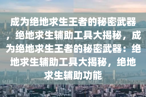成为绝地求生王者的秘密武器，绝地求生辅助工具大揭秘，成为绝地求生王者的秘密武器：绝地求生辅助工具大揭秘，绝地求生辅助功能