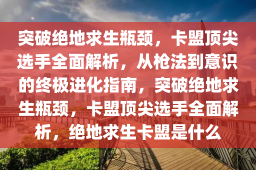 突破绝地求生瓶颈，卡盟顶尖选手全面解析，从枪法到意识的终极进化指南，突破绝地求生瓶颈，卡盟顶尖选手全面解析，绝地求生卡盟是什么