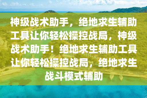 神级战术助手，绝地求生辅助工具让你轻松操控战局，神级战术助手！绝地求生辅助工具让你轻松操控战局，绝地求生战斗模式辅助