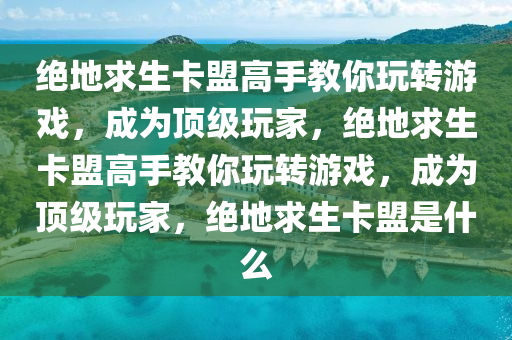 绝地求生卡盟高手教你玩转游戏，成为顶级玩家，绝地求生卡盟高手教你玩转游戏，成为顶级玩家，绝地求生卡盟是什么