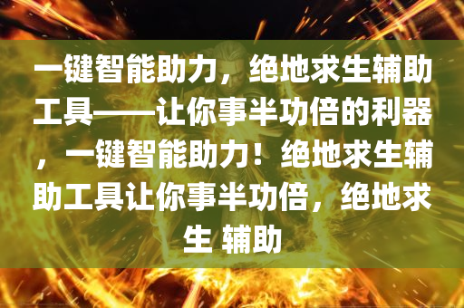 一键智能助力，绝地求生辅助工具——让你事半功倍的利器，一键智能助力！绝地求生辅助工具让你事半功倍，绝地求生 辅助