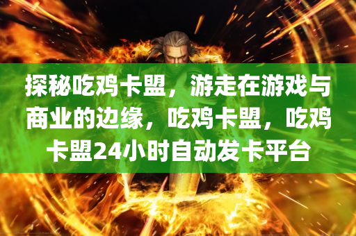 探秘吃鸡卡盟，游走在游戏与商业的边缘，吃鸡卡盟，吃鸡卡盟24小时自动发卡平台