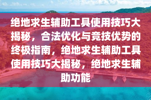 绝地求生辅助工具使用技巧大揭秘，合法优化与竞技优势的终极指南，绝地求生辅助工具使用技巧大揭秘，绝地求生辅助功能