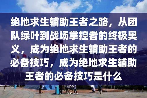 绝地求生辅助王者之路，从团队绿叶到战场掌控者的终极奥义，成为绝地求生辅助王者的必备技巧，成为绝地求生辅助王者的必备技巧是什么