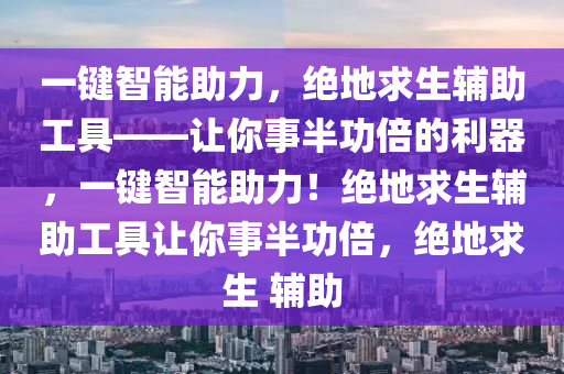 一键智能助力，绝地求生辅助工具——让你事半功倍的利器，一键智能助力！绝地求生辅助工具让你事半功倍，绝地求生 辅助