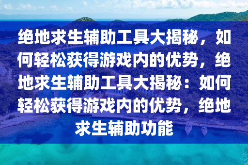 绝地求生辅助工具大揭秘，如何轻松获得游戏内的优势，绝地求生辅助工具大揭秘：如何轻松获得游戏内的优势，绝地求生辅助功能