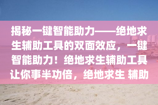 揭秘一键智能助力——绝地求生辅助工具的双面效应，一键智能助力！绝地求生辅助工具让你事半功倍，绝地求生 辅助