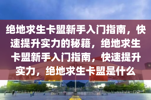绝地求生卡盟新手入门指南，快速提升实力的秘籍，绝地求生卡盟新手入门指南，快速提升实力，绝地求生卡盟是什么