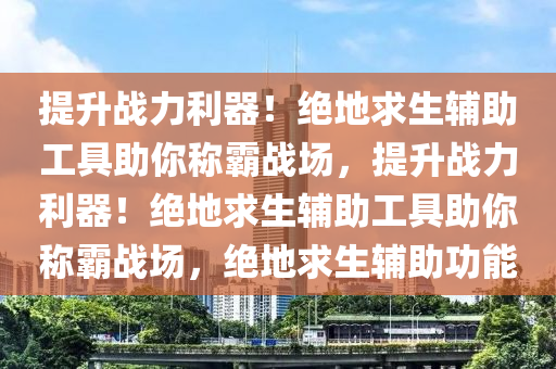 提升战力利器！绝地求生辅助工具助你称霸战场，提升战力利器！绝地求生辅助工具助你称霸战场，绝地求生辅助功能