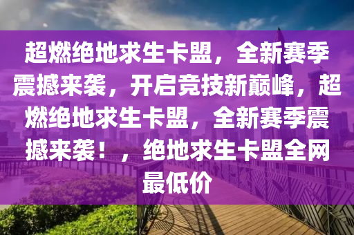 超燃绝地求生卡盟，全新赛季震撼来袭，开启竞技新巅峰，超燃绝地求生卡盟，全新赛季震撼来袭！，绝地求生卡盟全网最低价