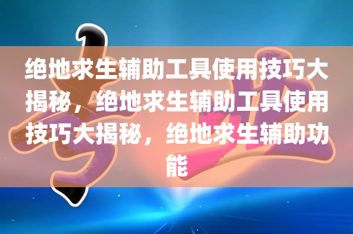 绝地求生辅助工具使用技巧大揭秘，绝地求生辅助工具使用技巧大揭秘，绝地求生辅助功能