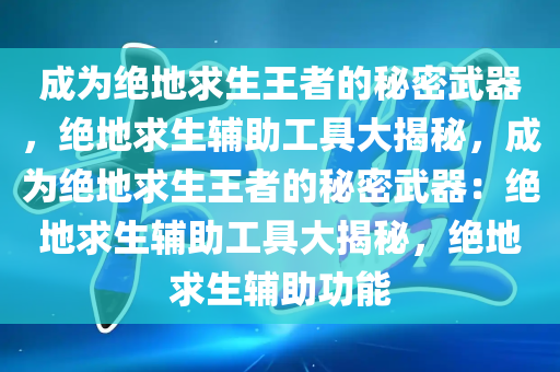 成为绝地求生王者的秘密武器，绝地求生辅助工具大揭秘，成为绝地求生王者的秘密武器：绝地求生辅助工具大揭秘，绝地求生辅助功能