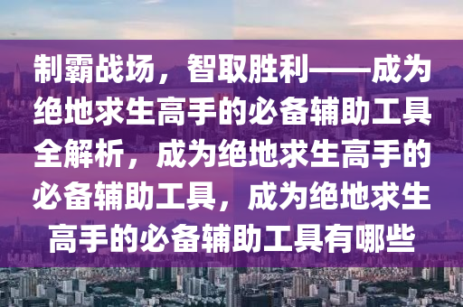 制霸战场，智取胜利——成为绝地求生高手的必备辅助工具全解析，成为绝地求生高手的必备辅助工具，成为绝地求生高手的必备辅助工具有哪些